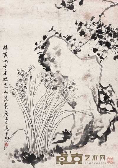 司徒奇 花卉 立轴 84×59cm